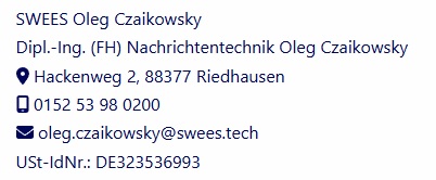 swees adress und kontaktdaten